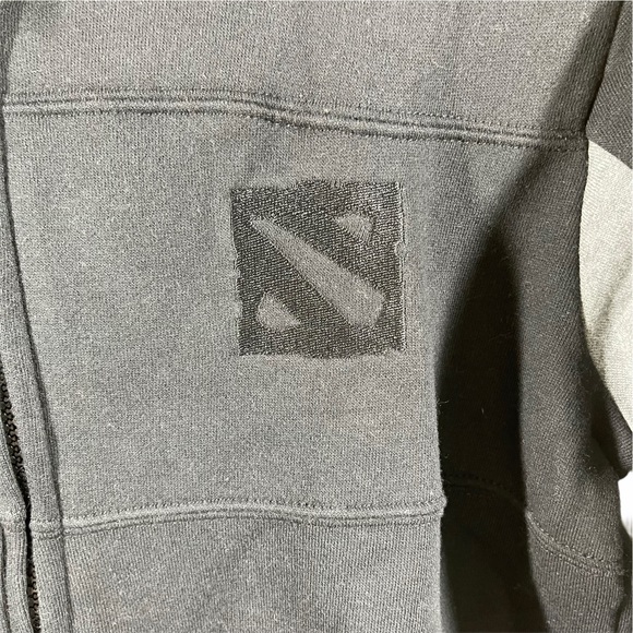 Valve Dota 2 Sweater Jacket Small Black Gray Comfy Zip - Picture 2 of 8